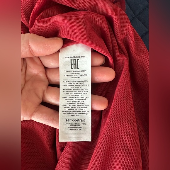 NWT Self Portrait Red Mesh Maxi Dresss - Picture 11 of 13